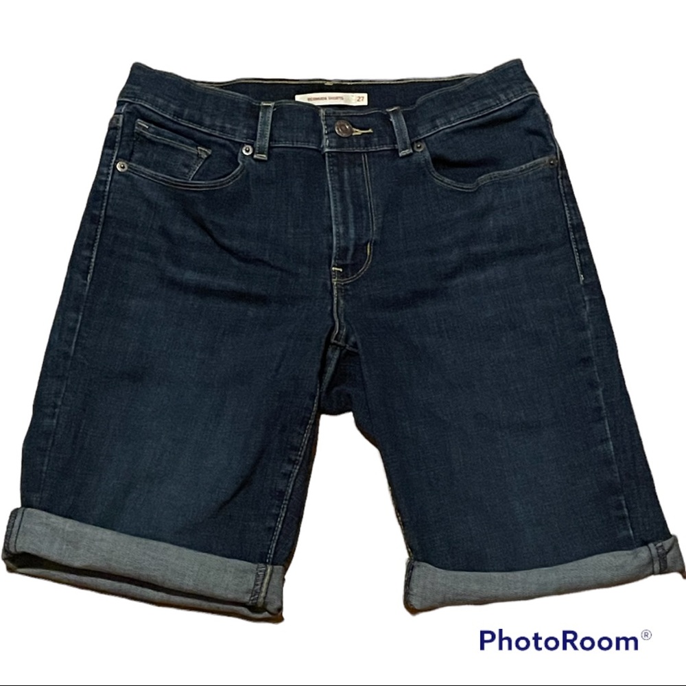 Levi's Bermuda Shorts dark wash stretch denim Sz 27